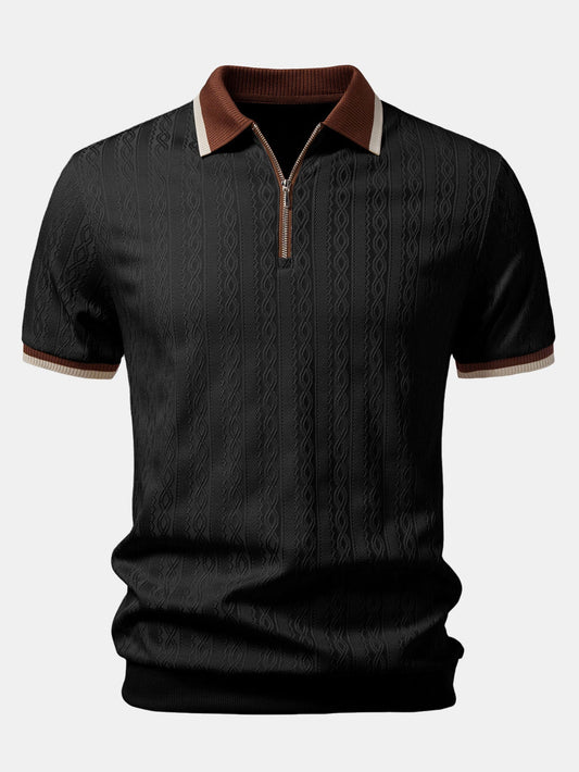 TAORMINA Knitted Zip Polo Shirt