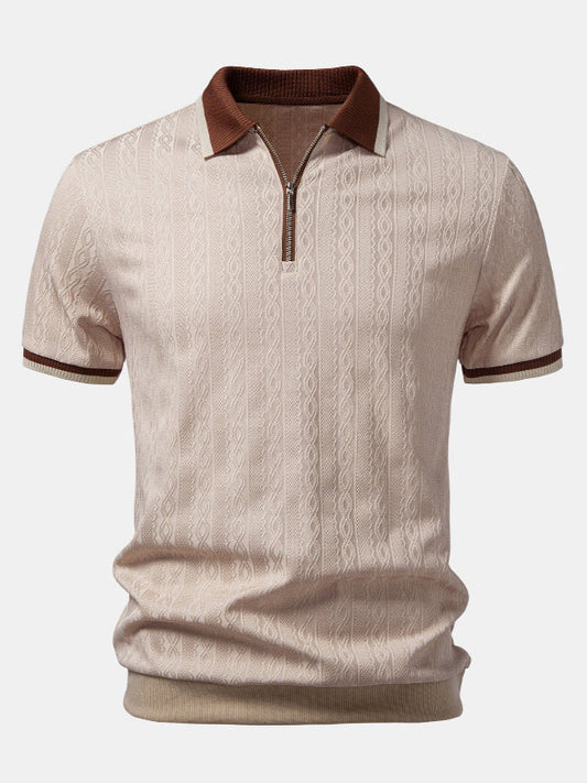TAORMINA Knitted Zip Polo Shirt